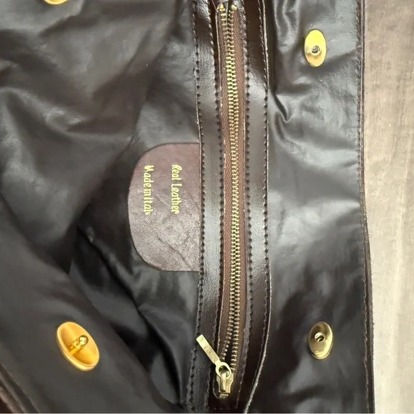 1960 1970 Vintage Brown Suede Pleated Fabric Clutch Handbag Gold Chain Purse - Picture 11 of 12